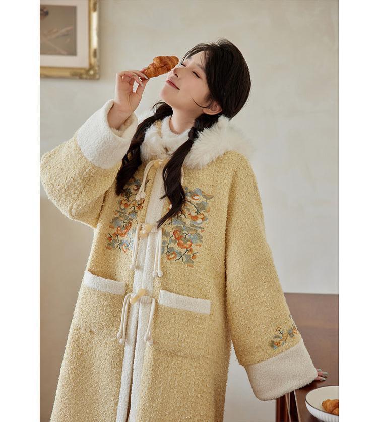 Shishi Ruyi 柿柿如意 Persimmon Sceptre Modernized Ming Buzi Hooded Coat & Pants Set - Image 14