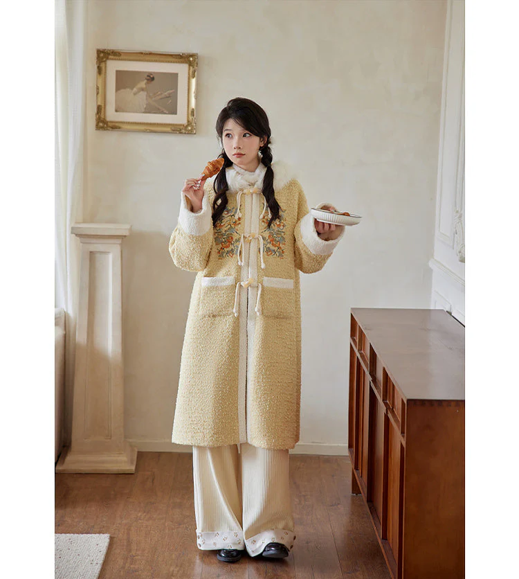 Shishi Ruyi 柿柿如意 Persimmon Sceptre Modernized Ming Buzi Hooded Coat & Pants Set - Image 15