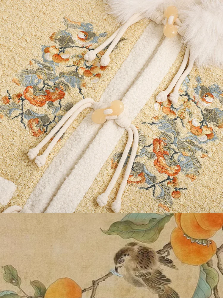 Shishi Ruyi 柿柿如意 Persimmon Sceptre Modernized Ming Buzi Hooded Coat & Pants Set - Image 17