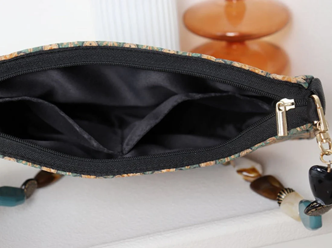 Shuang Gu Hua 双古花 Double Sided Ancient Flower Shoulder Purse - Image 5
