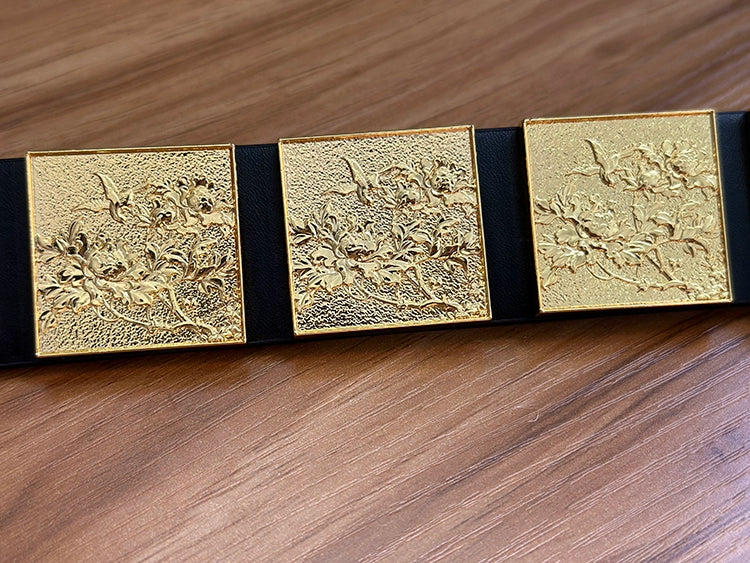 Shuang Kou 双扣 Double Buckle Song Dynasty Unisex Two Panel Belt - Image 11