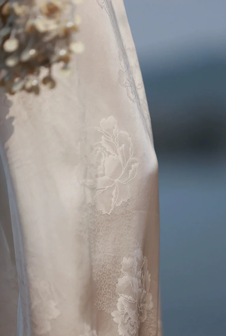 Si 似 Appearing 1920s Beaded Jacquard Qipao Petticoat Underskirt - Image 7