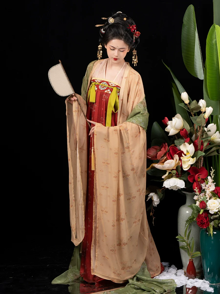 Si Feng 司凤 Tang Dynasty Restoration Daxiushan Jacket Qixiong Ruqun Set - Image 3