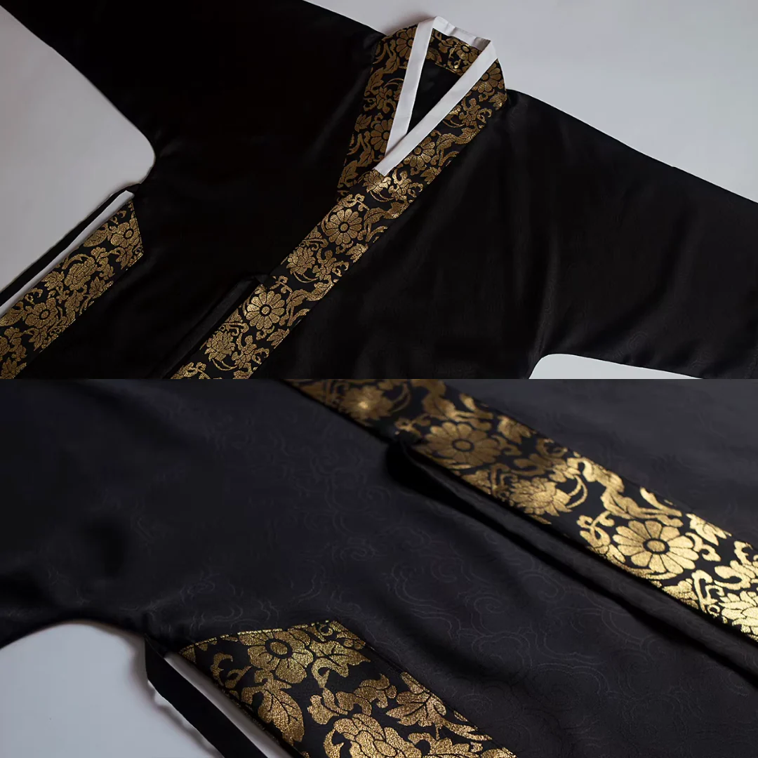 Siji Hua 四季花 Four Seasons of Flowers Ming Dynasty Duijin Changshan Parallel Panel Brocade Border Jacket - Image 8
