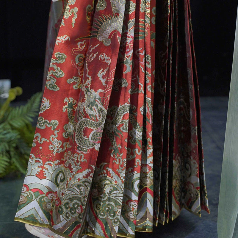 Silk Dreams 绸梦如愿 Ming Dynasty Plus Size Fanling Ao Jacket Mamian Skirt Aoqun Set - Image 12