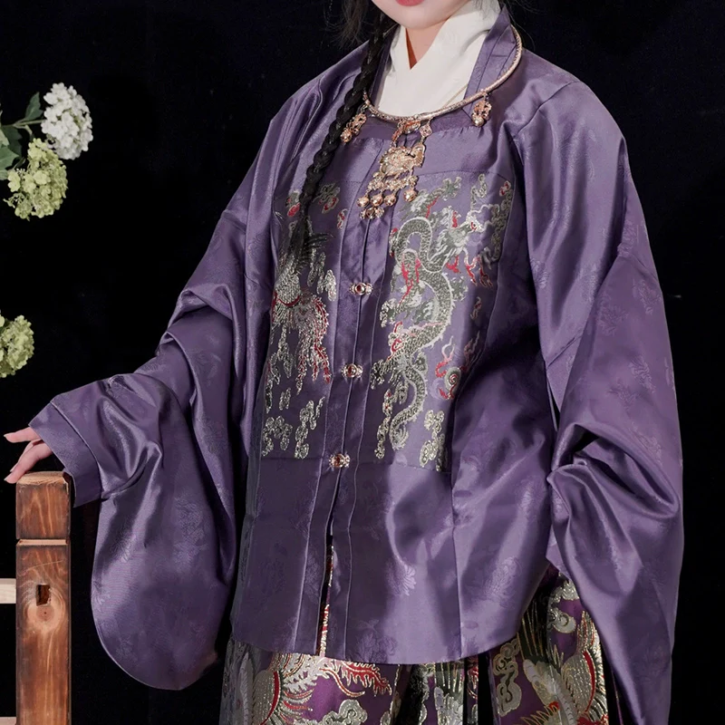Silk Dreams 绸梦如愿 Ming Dynasty Plus Size Fanling Ao Jacket Mamian Skirt Aoqun Set - Image 13