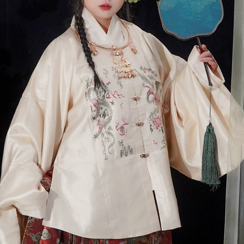 Silk Dreams 绸梦如愿 Ming Dynasty Plus Size Fanling Ao Jacket Mamian Skirt Aoqun Set - Image 16