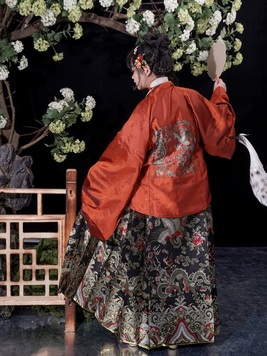 Silk Dreams 绸梦如愿 Ming Dynasty Plus Size Fanling Ao Jacket Mamian Skirt Aoqun Set - Image 7