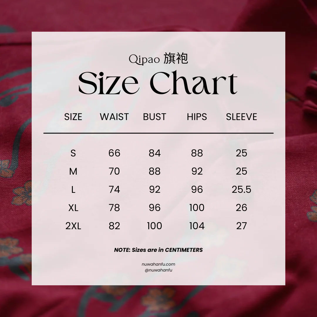 Su Mei 苏梅 Crimson Flower 1930s Half Sleeve Cotton Qipao - Image 11