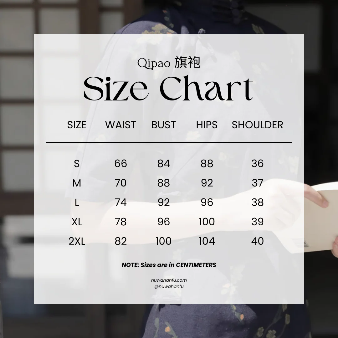 Su Mei 苏梅 Ink Flower 1930s Half Sleeve Cotton Qipao - Image 11