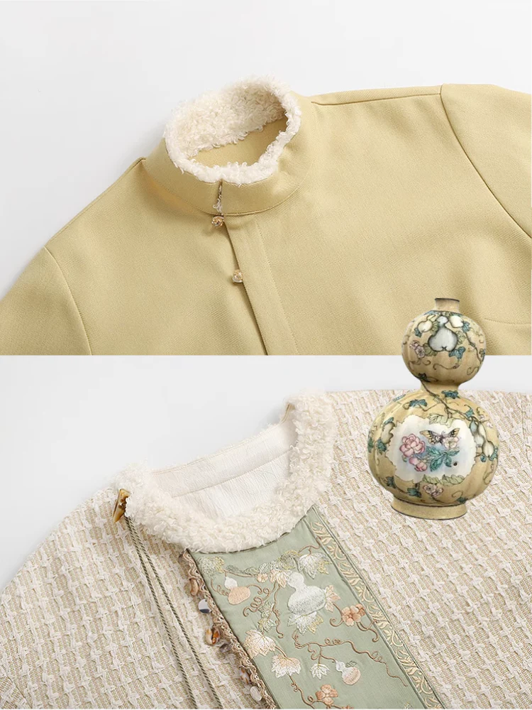 Tana 塔娜 Pagoda Spire Modern Tang Song Round Collar Coat & Pants Set - Image 19