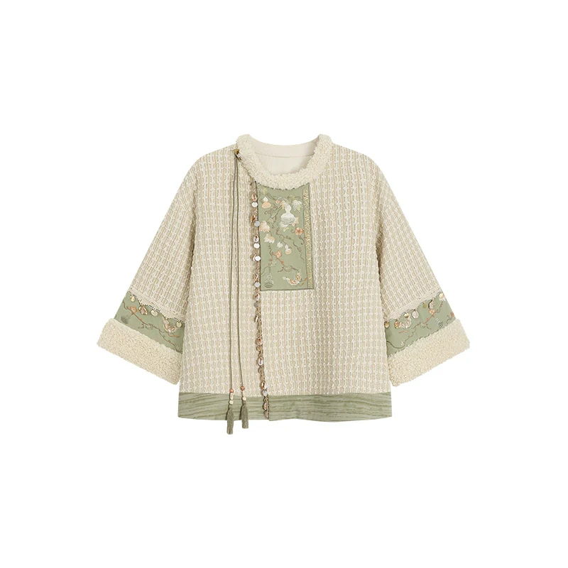 Tana 塔娜 Pagoda Spire Modern Tang Song Round Collar Coat & Pants Set - Image 26