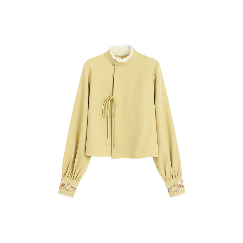 Tana 塔娜 Pagoda Spire Modern Tang Song Round Collar Coat & Pants Set - Image 27