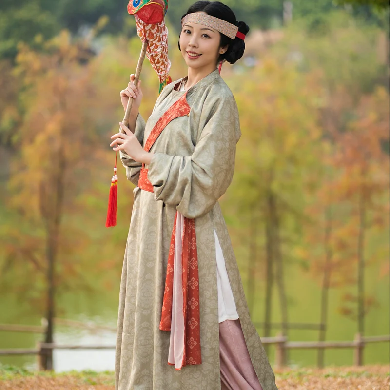 Tangyuan 汤圆 Rice Ball Unisex Double Lined Yuanlingpao Round Collar Robe - Image 13