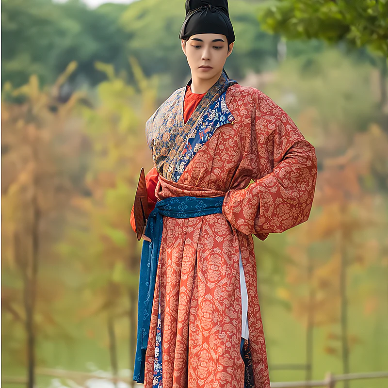 Tangyuan 汤圆 Rice Ball Unisex Double Lined Yuanlingpao Round Collar Robe - Image 14