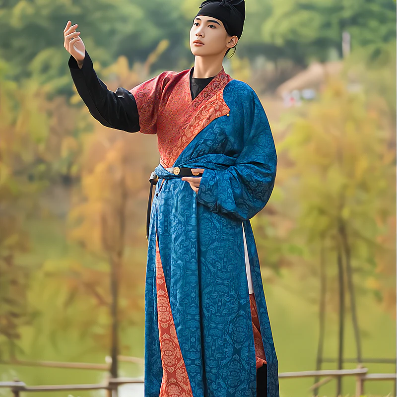 Tangyuan 汤圆 Rice Ball Unisex Double Lined Yuanlingpao Round Collar Robe - Image 15