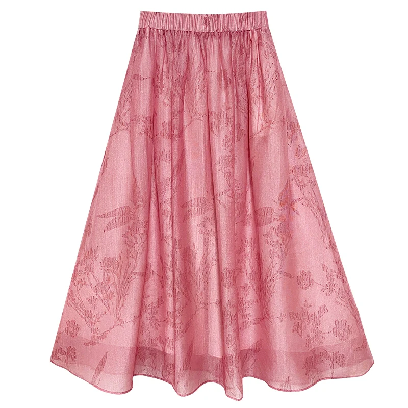 Taohua Qu 桃花曲 Peach Blossom Ballad Modernized Tang Dynasty Floral Embroidery Ruqun Top & Skirt Set - Image 8