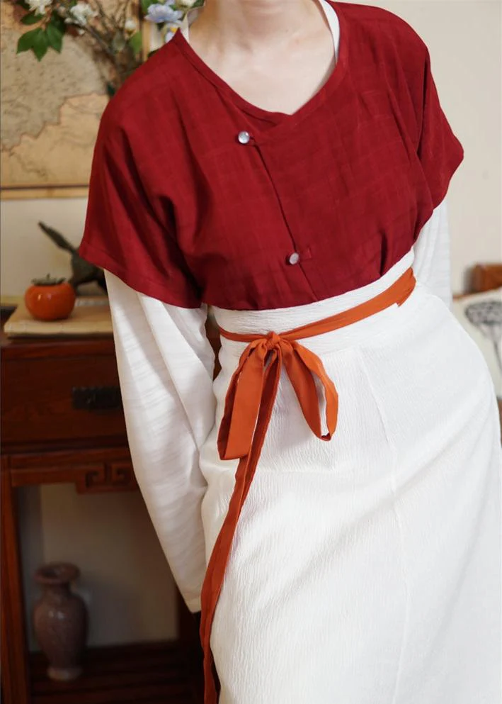 Taozi Guodong 桃子果冻 Peach Jelly Modernized Tang Dynasty Beizi Banbi Top & Poqun Skirt Set - Image 13