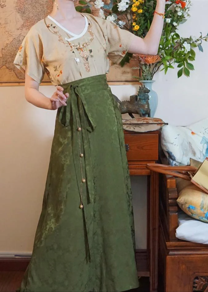 Taozi Guodong 桃子果冻 Peach Jelly Modernized Tang Dynasty Beizi Banbi Top & Poqun Skirt Set - Image 16