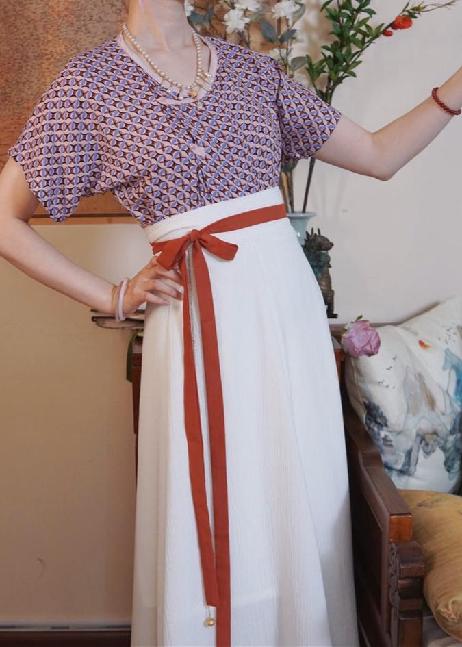Taozi Guodong 桃子果冻 Peach Jelly Modernized Tang Dynasty Beizi Banbi Top & Poqun Skirt Set - Image 19