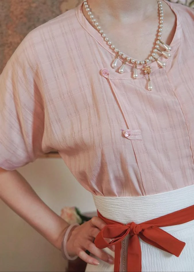 Taozi Guodong 桃子果冻 Peach Jelly Modernized Tang Dynasty Beizi Banbi Top & Poqun Skirt Set - Image 20