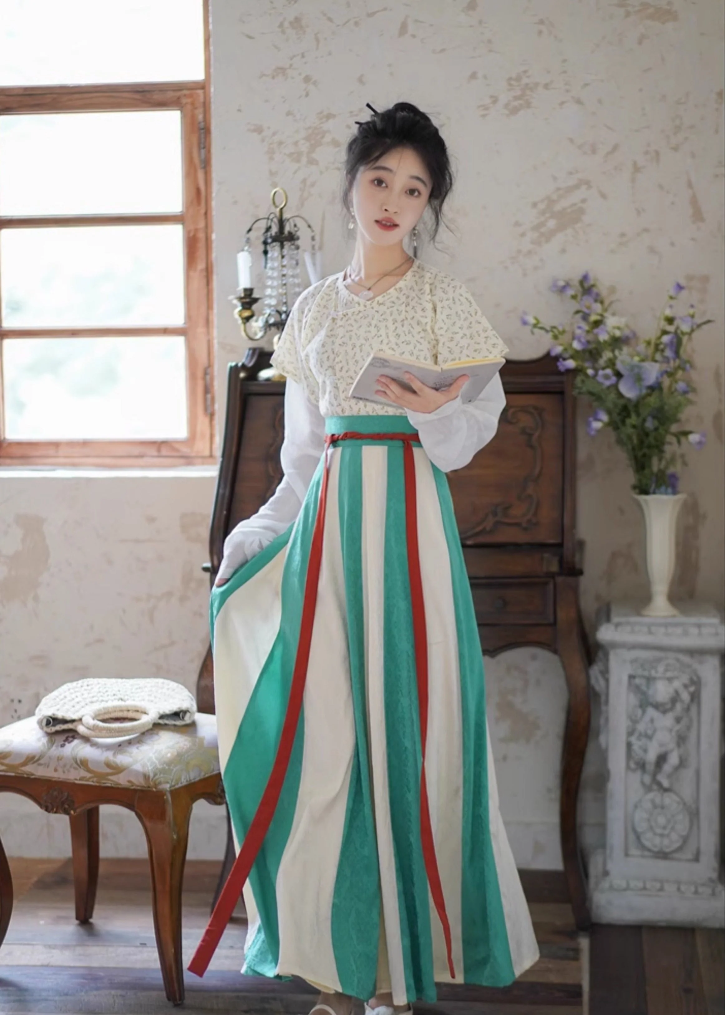 Taozi Guodong 桃子果冻 Peach Jelly Modernized Tang Dynasty Beizi Banbi Top & Poqun Skirt Set - Image 23