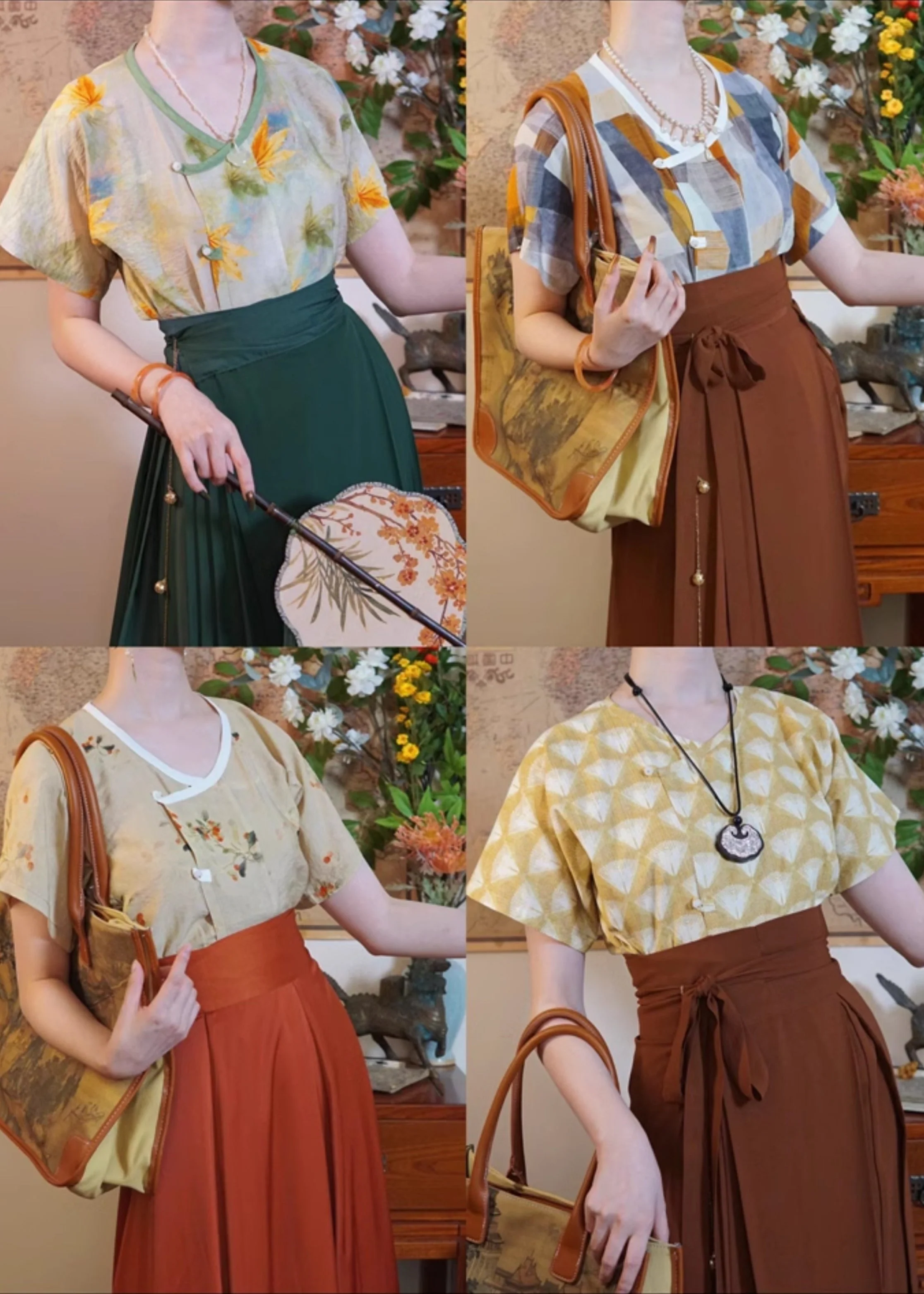 Taozi Guodong 桃子果冻 Peach Jelly Modernized Tang Dynasty Beizi Banbi Top & Poqun Skirt Set - Image 6