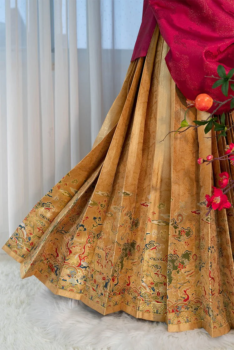 Tian Shou 添寿 Adding Longevity Ming Dynasty Mamian Skirt - Image 14