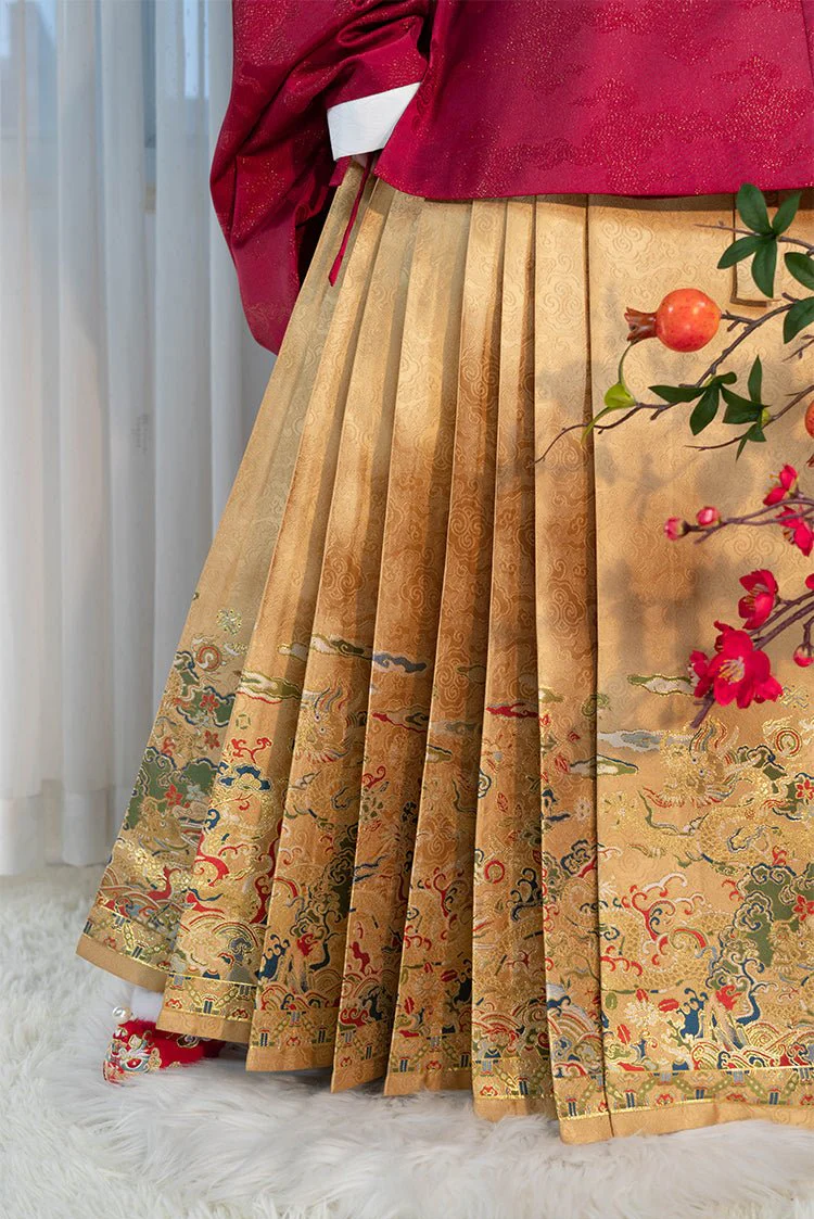 Tian Shou 添寿 Adding Longevity Ming Dynasty Mamian Skirt - Image 7