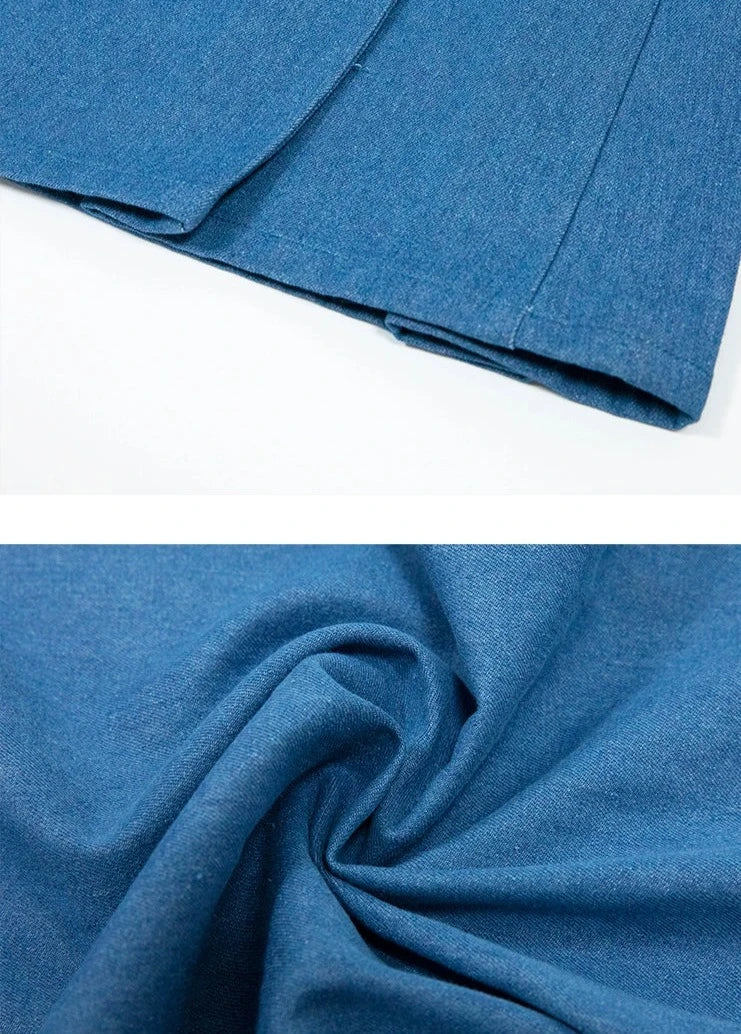Walking After Midnight 午夜行走 Modernized Daily Cotton Tang Song Pantsuit Set - Image 12