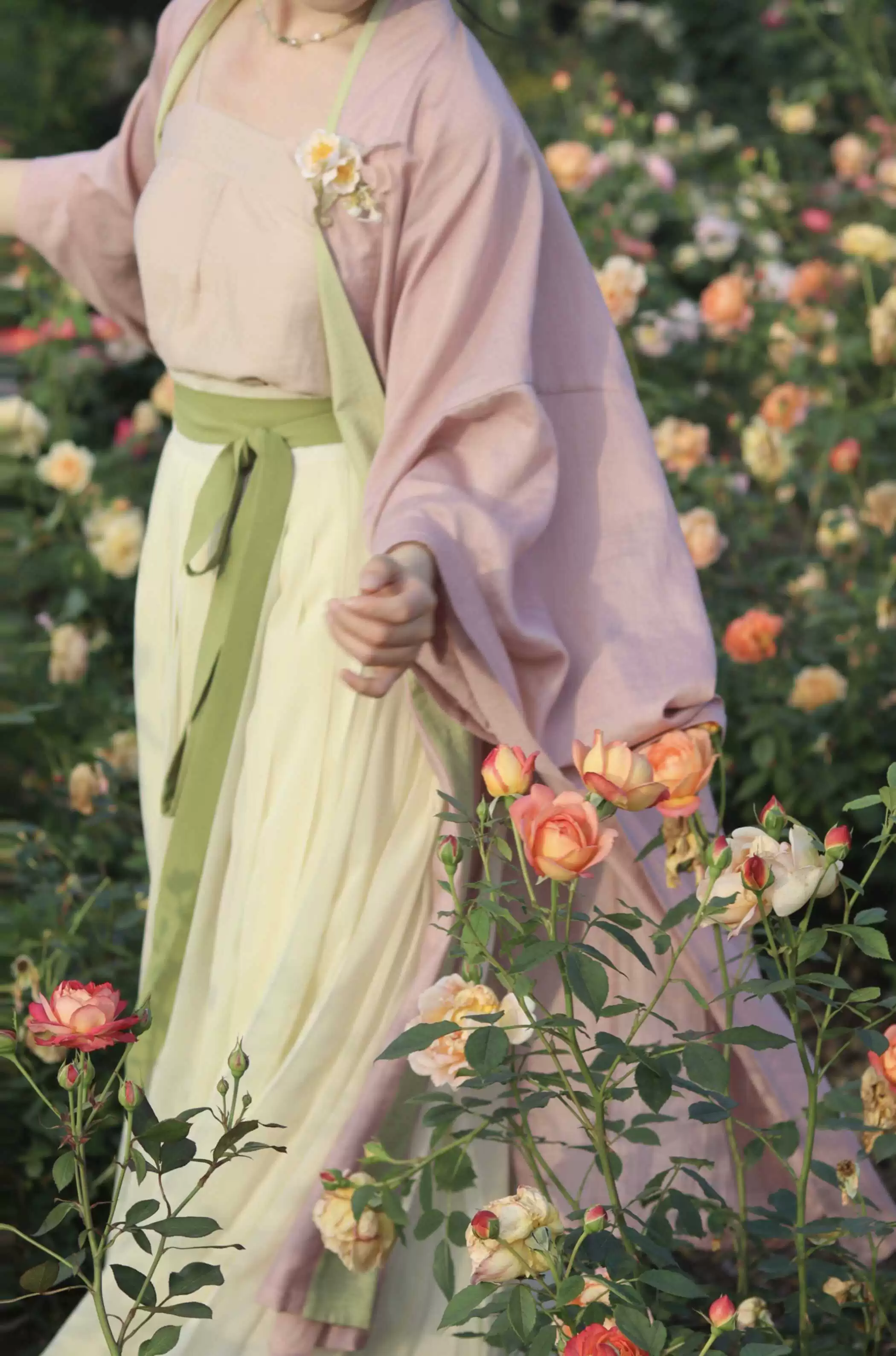 Wan Hui Zhou 晚回舟 Late Return to the Boat Song Dynasty Beizi Jacket & Baidiequn Ruqun Set - Image 6