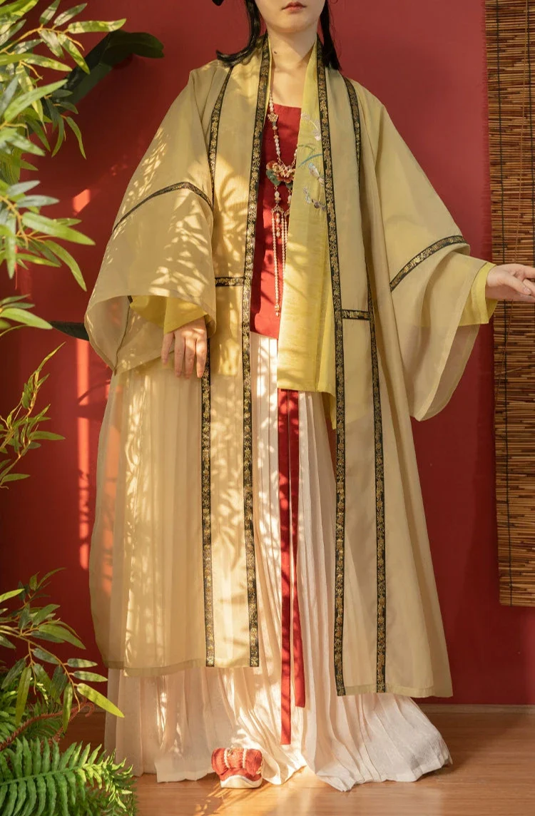 Wan Yi 晚意 Late Nights Southern Song Dynasty Restoration Double Trim Duijin Beizi Jacket - Image 10