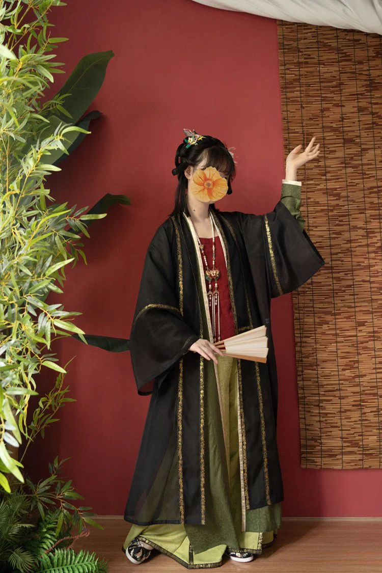 Wan Yi 晚意 Late Nights Southern Song Dynasty Restoration Double Trim Duijin Beizi Jacket - Image 13