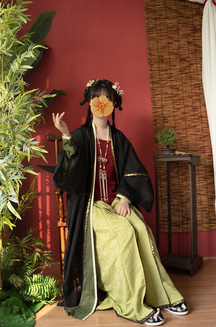 Wan Yi 晚意 Late Nights Southern Song Dynasty Restoration Double Trim Duijin Beizi Jacket - Image 14