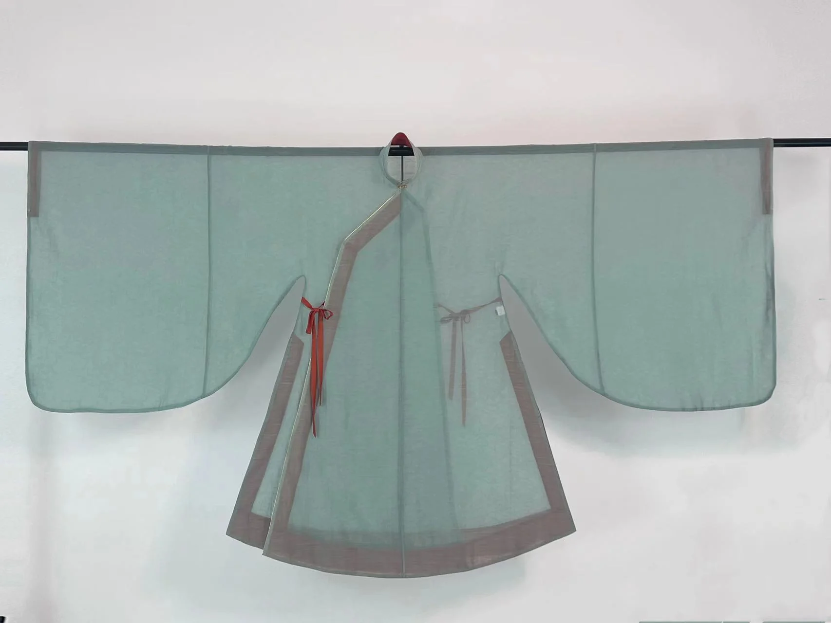 Wei Wei 微微 Faintly Late Ming Xiejin & Duijin Changshan Standing Collar Long Top - Image 12