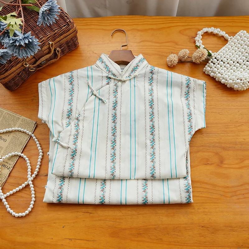 Wen Yi 文艺 Literary 1930s Daily Cotton Floral Qipao - Image 3