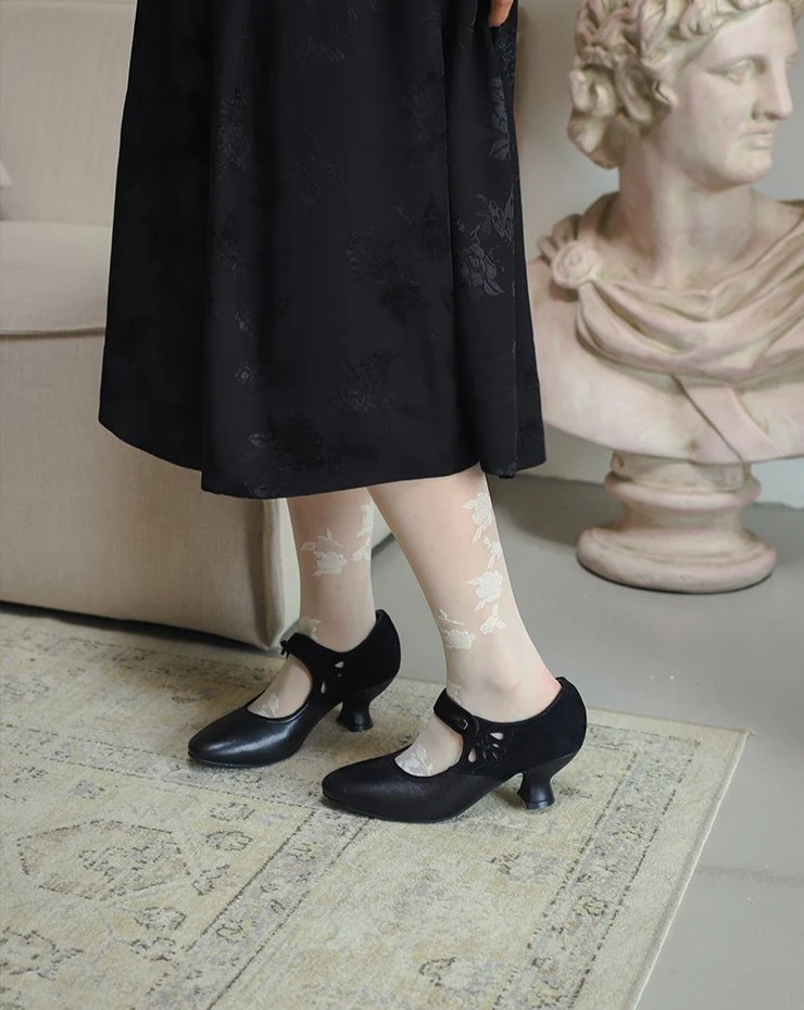 Wine Glass 酒杯 1920s Reproduction Cowhide Leather Shoes - Image 10
