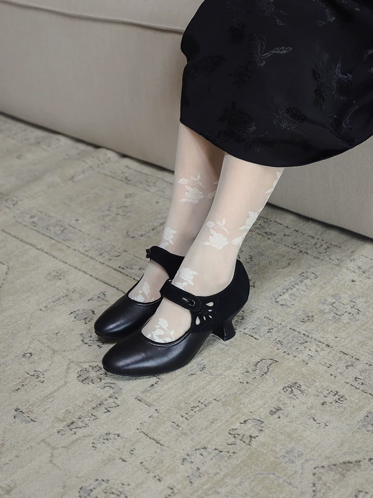 Wine Glass 酒杯 1920s Reproduction Cowhide Leather Shoes - Image 4