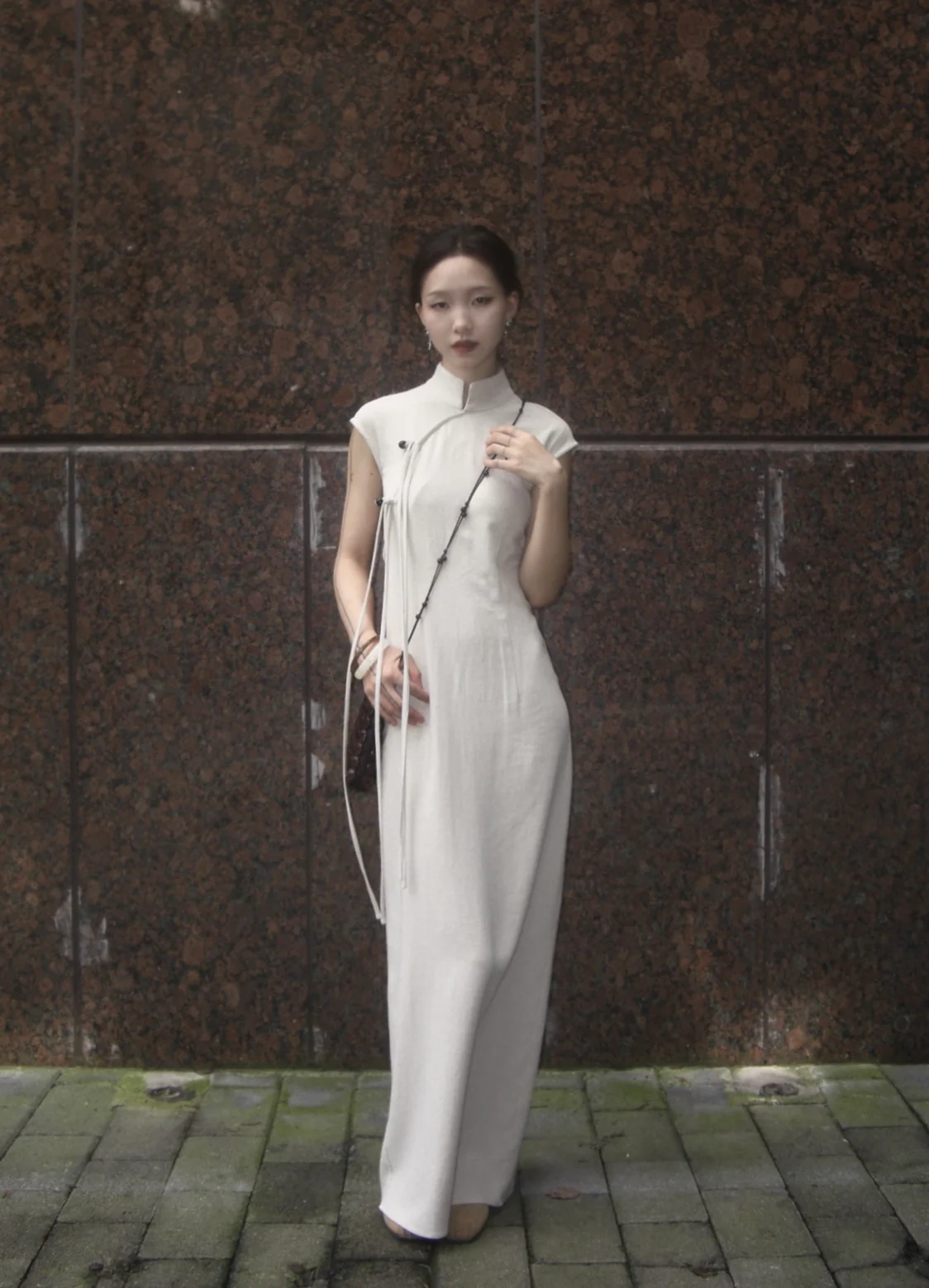 Wu Jian 无间 Without Separation Modernized Tassels Linen Blend Cap Sleeve Qipao - Image 16