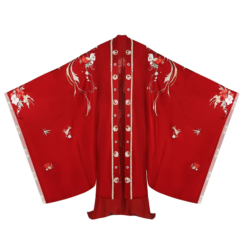 Xi Hé 羲和 Sky Goddess Modernized Tang Dynasty Daxiushan Qixiong Ruqun Wedding Set - Image 15