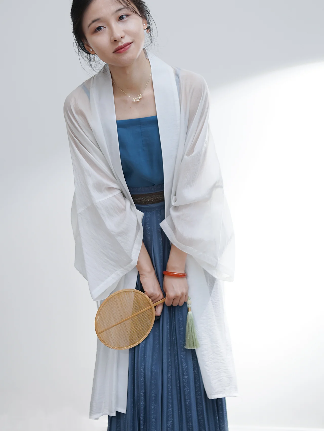 Xiao Huazhi 小花枝 Flowering Branch Song Dynasty Casual Baidiequn Hundred Pleat Skirt & Diaodai Tank Top Set - Image 7