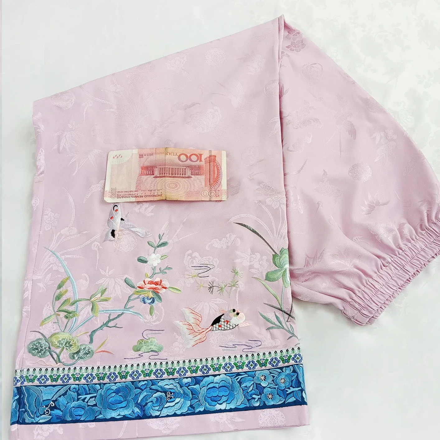 Xiao Jinyu 小金玉 Little Golden Pond Qing Dynasty Embroidered Chenku Trousers - Image 3