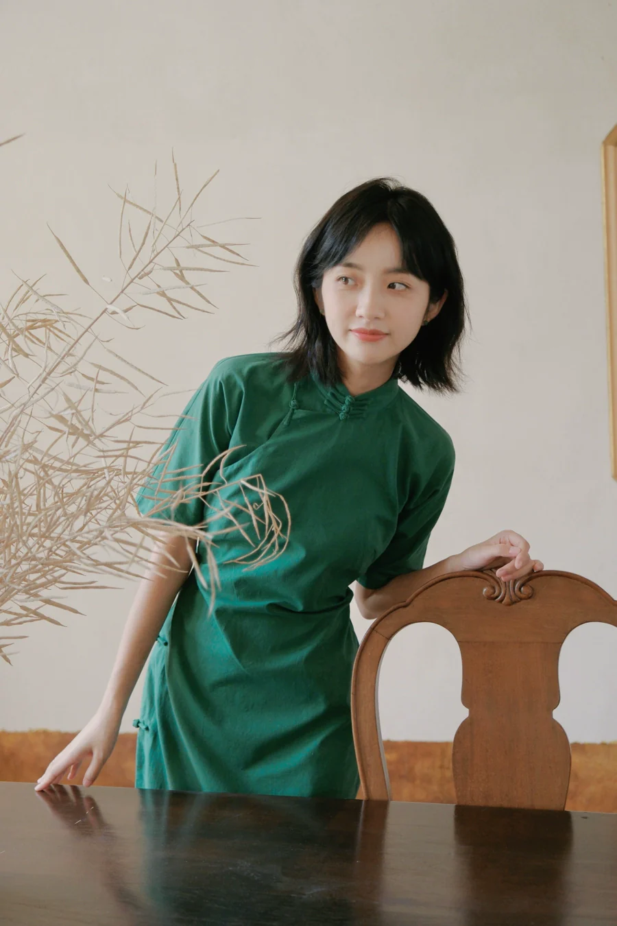 Xiao Senlin 小森林 Little Forest 1930s Cotton & Ramie Plant Half Sleeve Qipao - Image 4