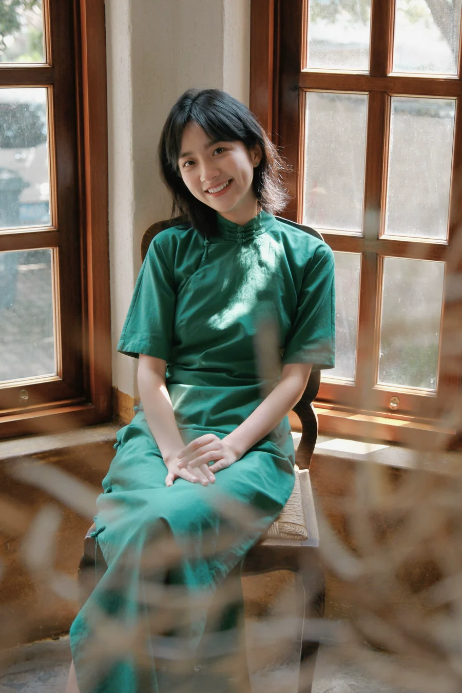Xiao Senlin 小森林 Little Forest 1930s Cotton & Ramie Plant Half Sleeve Qipao - Image 6