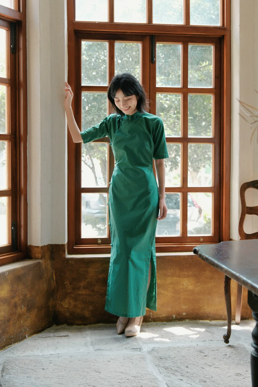 Xiao Senlin 小森林 Little Forest 1930s Cotton & Ramie Plant Half Sleeve Qipao - Image 8