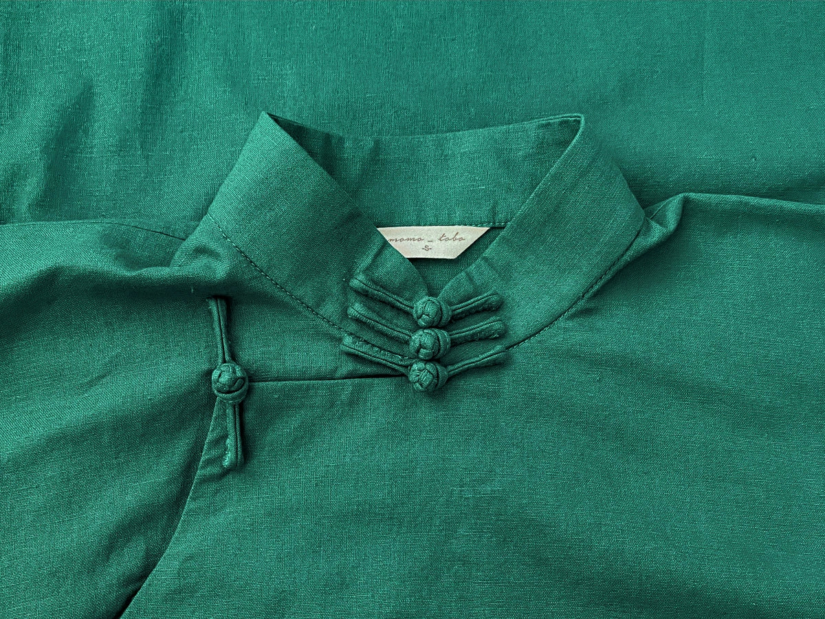 Xiao Senlin 小森林 Little Forest 1930s Cotton & Ramie Plant Half Sleeve Qipao - Image 9