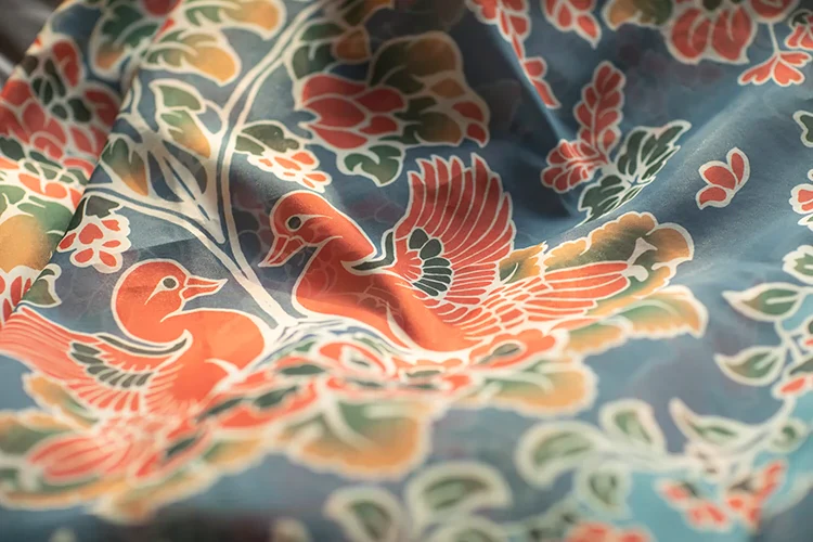 Xie Wenyang 缬纹样 Valerian Duck Tang Dynasty Pibo Scarf - Image 3
