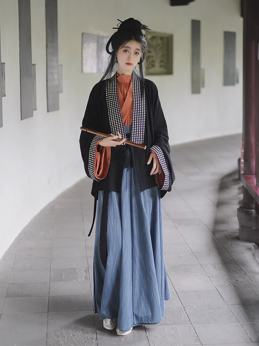 Xishan Wai 西山外 Beyond Mountains Modernized Wei Jin Cotton Unisex Ruqun Set - Image 6