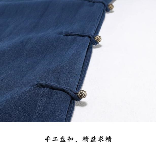 Xu Beihong 徐悲鸿 1920s Republic of China Men's Linen Changpao Mandarin Collar Robe - Image 13