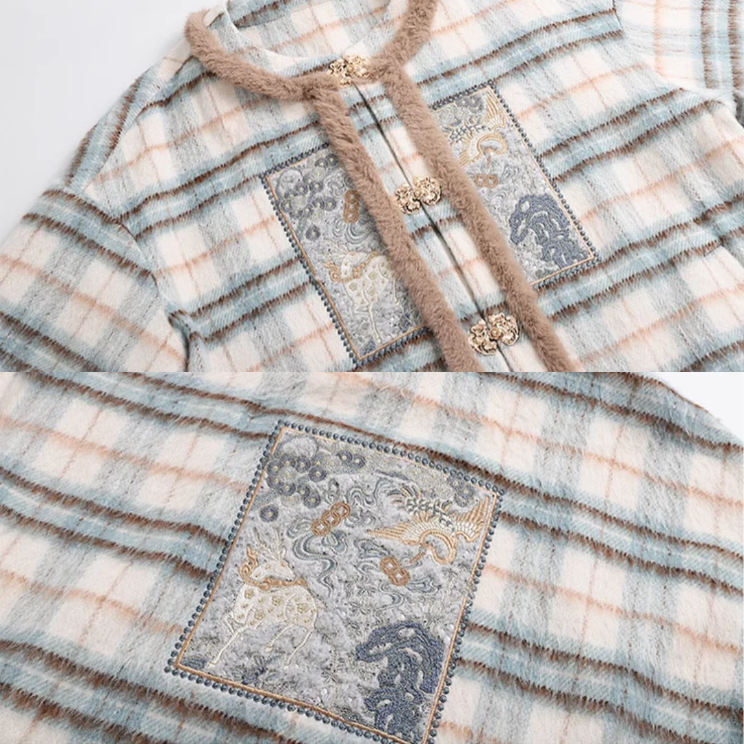 Xue Hou 雪后 After the Snow Modernized Ming Yuanling Pi Ao Fuzzy Coat & Xuanqun Skirt Set - Image 22
